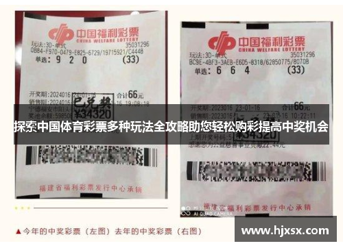 探索中国体育彩票多种玩法全攻略助您轻松购彩提高中奖机会